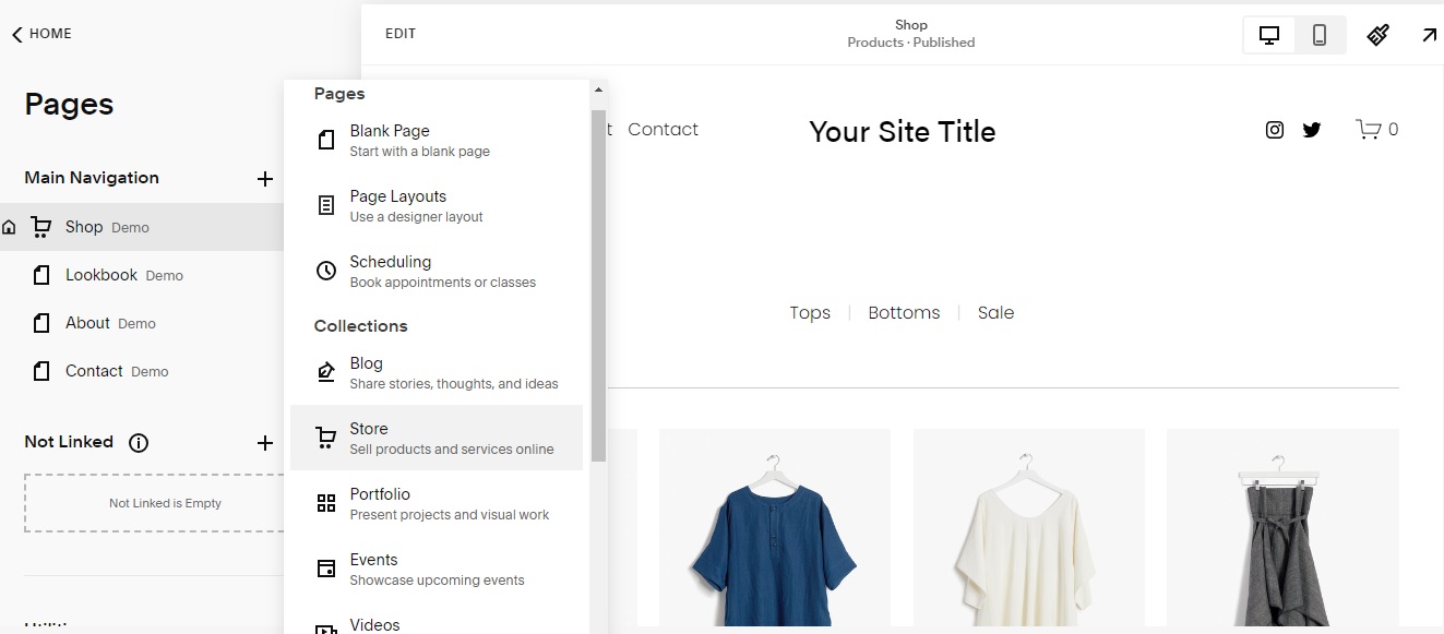 Step 3. Add Your Online Store Page